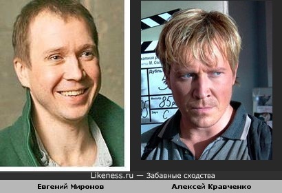 Евгений Миронов похож на Алексея Кравченко