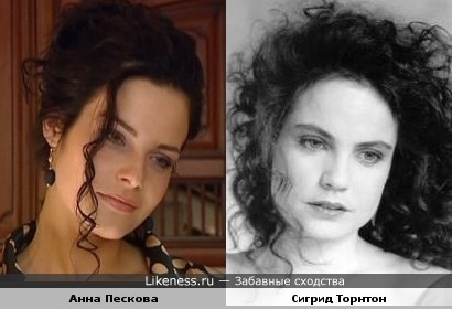 Анна Пескова похожа на Сигрид Торнтон