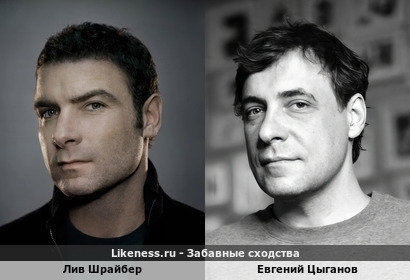 Лив Шрайбер похож на Евгения Цыганова