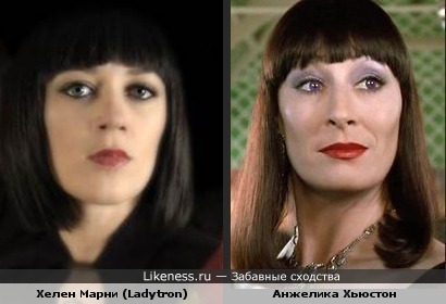 Хелен Марни (Ladytron) и актриса Анжелика Хьюстон - сила ракурса