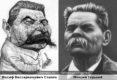 Карикатура на Сталина напоминает Горького
