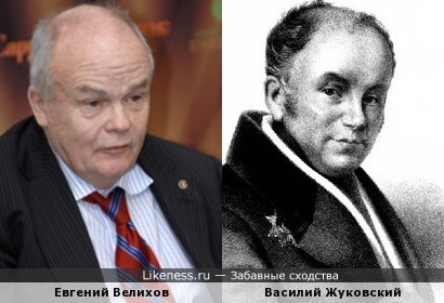 Василий Жуковский напоминает Евгения Велихова
