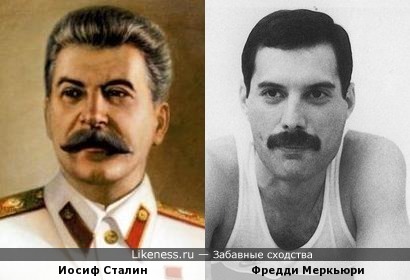 Фредди Меркьюри похож на Сталина