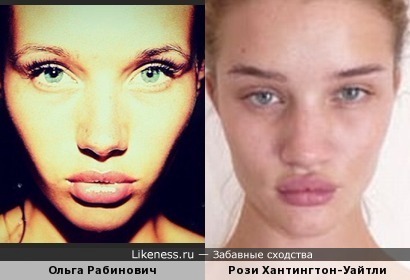 Модель ВК Ольга Абрамович похожа на Рози Хантингтон-Уайтли