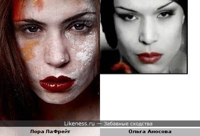 Русская модель Ольга Аносова и американская модель Лора