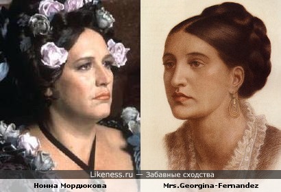 Нонна Мордюкова на портрете 1874 года (Данте Габриэль Россетти)