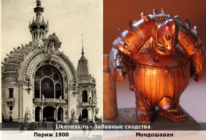 Дворец наук, искусств и литературы на Всемирной выставке в Париже 1900 напоминает Мондошавана