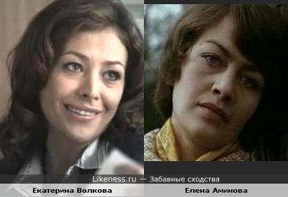 Екатерина Волкова похожа на Елену Аминову