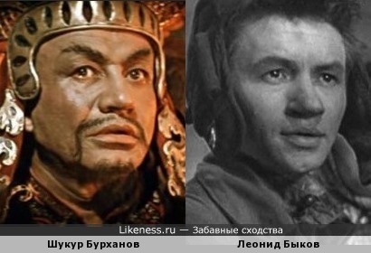 Шукур Бурханов и Леонид Быков