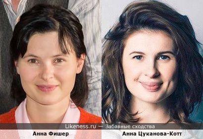 Анна Цуканова-Котт похожа на Анну Фишер