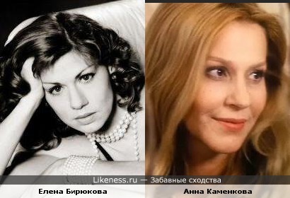 Елена Бирюкова похожа на Анну Каменкову