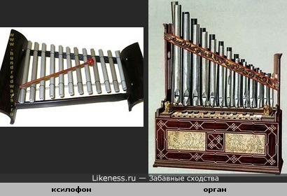 Ударный музыкальный инструмент похож на духовой.
