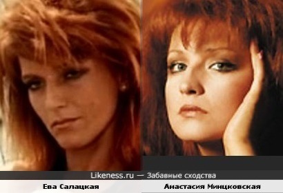 Ева Салацкая и Анастасия Минцковская похожи.