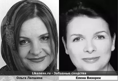 Ольга Лапшина похожа на Елену Визорек