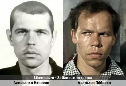 Александр Новиков похож на Анатолия Яббарова