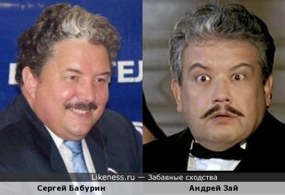Сергей Бабурин похож на Андрей Зая