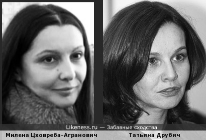 Милена Цховреба-Агранович и Татьяна Друбич