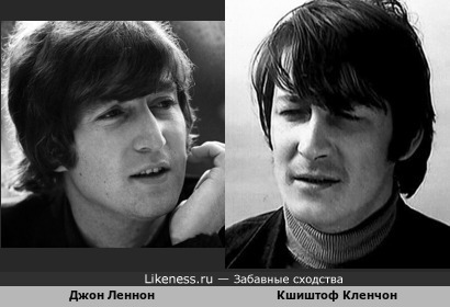 Польский музыкант, певец и композитор Кшиштоф Кленчон на этом фото сильно напоминает Джона Леннона. Кшиштоф ушёл из жизни на следующий год после убийства Леннона