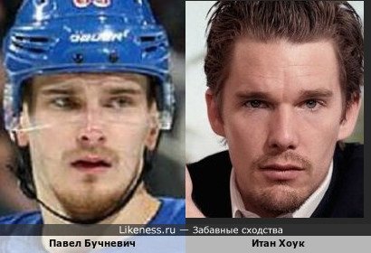 Павел Бучневич, нападающий клуба НХЛ &laquo;Сент-Луис Блюз&raquo;, и Итан Хоук