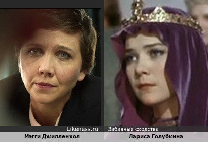 Мэгги Джилленхол в сериале "Благородная женщина" и Лариса Голубкина