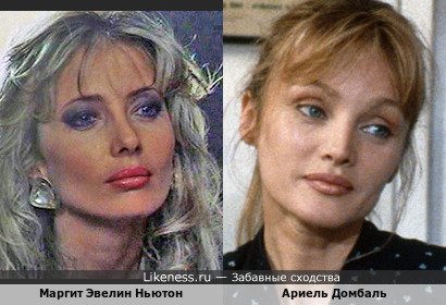 Актриса и модель Маргит Эвелин Ньютон в фильме "Пуританка" (1989) и Ариель Домбаль