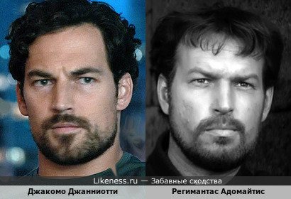 Джакомо Джанниотти в сериале "Щальные карты" и Регимантас Адомайтис