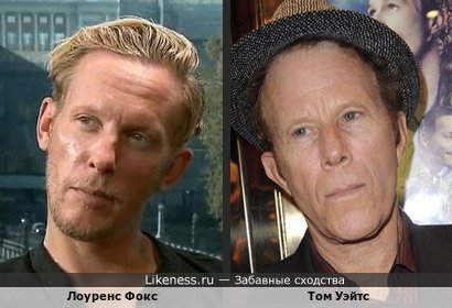 Лоуренс Фокс и Том Уэйтс, американский певец, автор песен, композитор и актёр