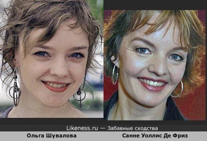 Ольга Шувалова и голландская актриса и сценарист Санне Уоллис Де Фриз