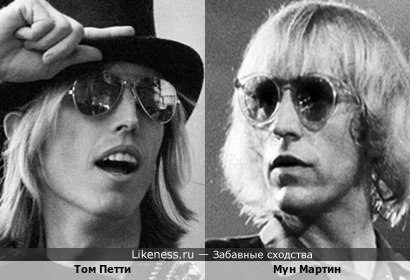 Музыканты Том Петти и Мун Мартин, урождённый Джон Дэвид Мартин