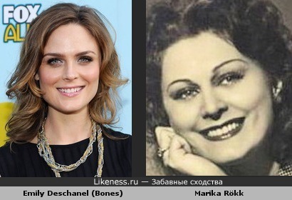 Emily Deschanel похожa на Marika Rökk