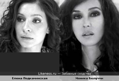 Актрисы Елена Подкаминская и Моника Белуччи похожи