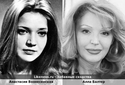 Анастасия Вознесенская похожа на Аллу Балтер