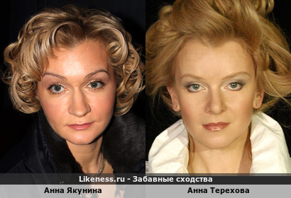 Анна Якунина похожа на Анну Терехову
