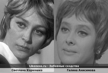 Светлана Коркошко похожа на Галину Анисимову