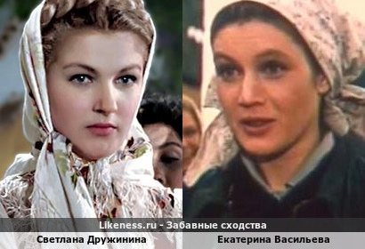 Светлана Дружинина похожа на Екатерину Васильеву