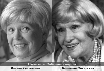Иоанна Хмелевская и Валентина Токарская похожи