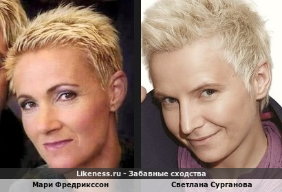 Мари Фредрикссон похожа на Светлану Сурганову