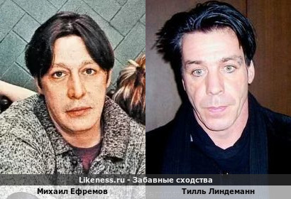 Михаил Ефремов похож на Тилля Линдеманна