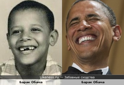 Барак Обама,за исключением мелких деталей,похож на Барака Обаму...