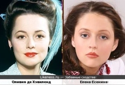 Елена Есенина похожа на молодую Оливию де Хэвиленд