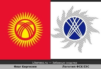 Символ Федеральной Сетевой Компании Единой Энергетической Системы похож на флаг Киргизии