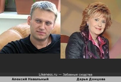 Алексей Навальный похож на Дарью Донцову