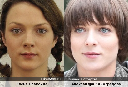 Елена Плаксина и Александра Виноградова похожи