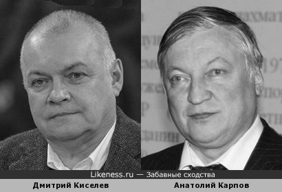 Дмитрий Киселев и Анатолий Карпов похожи