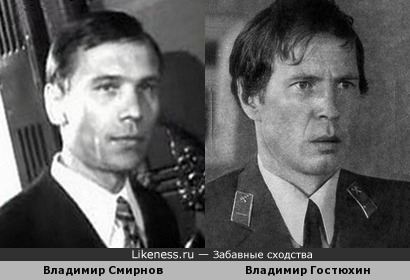 Владимир Смирнов и Владимир Гостюхин похожи