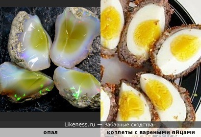 Опал напоминает котлеты с варёными яйцами