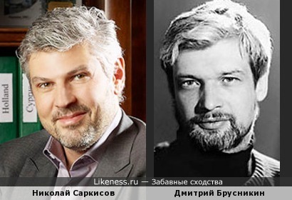 Николай Саркисов похож на Дмитрия Брусникин