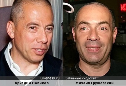 Аркадий Новиков и Михаил Грушевский немного похожи