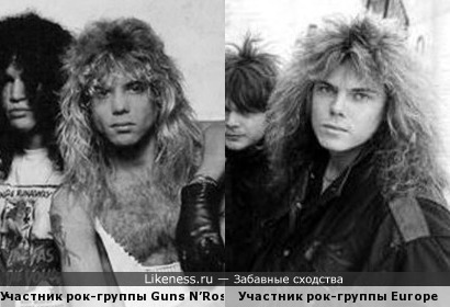 Участники рок-групп Guns N’Roses и Europe