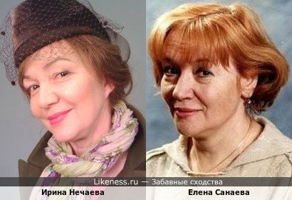 Ирина Нечаева похожа на Елену Санаеву